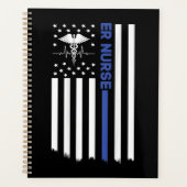 ER Nurse American Flag Nursing ER EMT Nurse Planer (Vorderseite)