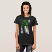 ER Nurse American Flag Shamrock St Patrick's Day 2 T-Shirt (Vorne ganz)