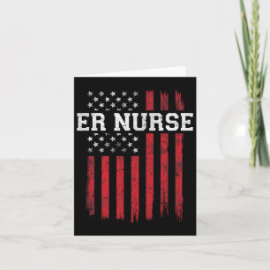 Er Nurse American Flag Usa Patriot Patriotic Nursi Karte