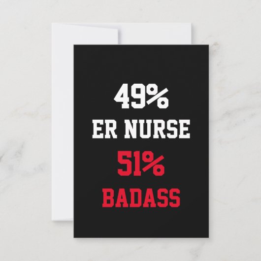 Er Nurse Badass Card Karte (Vorderseite)