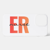 ER Nurse Bold Typography Design iPhone Hülle (Rückseite (Horizontal))