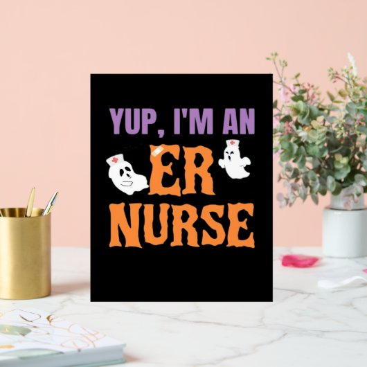 ER Nurse Boo Crew Emergency Room Nurbreak Hallowee Acrylschild (Hochzeit)