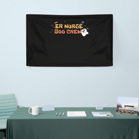 ER Nurse Boo Crew Emergency Room Nurbreak Hallowee Banner (Messeveranstaltung)