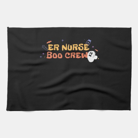 ER Nurse Boo Crew Emergency Room Nurbreak Hallowee Geschirrtuch (Horizontal)