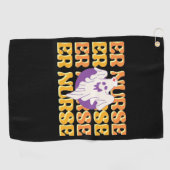 ER Nurse Boo Crew Emergency Room Nurbreak Hallowee Golfhandtuch (Horizontal)