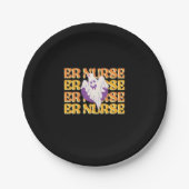 ER Nurse Boo Crew Emergency Room Nurbreak Hallowee Pappteller (Vorderseite)