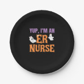 ER Nurse Boo Crew Emergency Room Nurbreak Hallowee Pappteller (Vorderseite)