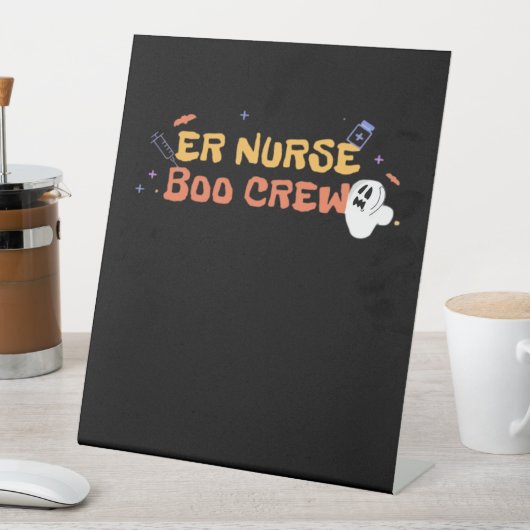 ER Nurse Boo Crew Emergency Room Nurbreak Hallowee Sockelschild (In Situ)
