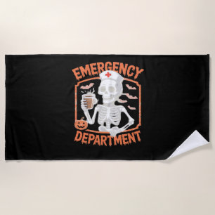 ER Nurse Boo Crew Emergency Room Nurbreak Hallowee Strandtuch
