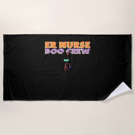 ER Nurse Boo Crew Emergency Room Nurbreak Hallowee Strandtuch (Vorderseite)