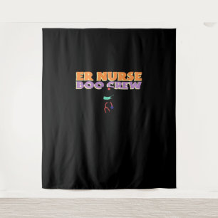 ER Nurse Boo Crew Emergency Room Nurbreak Hallowee Wandteppich
