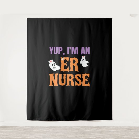 ER Nurse Boo Crew Emergency Room Nurbreak Hallowee Wandteppich (Vorderseite)