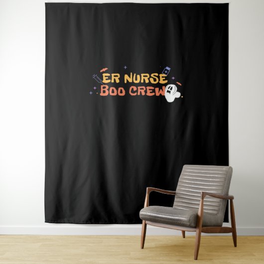 ER Nurse Boo Crew Emergency Room Nurbreak Hallowee Wandteppich (Beispiel)
