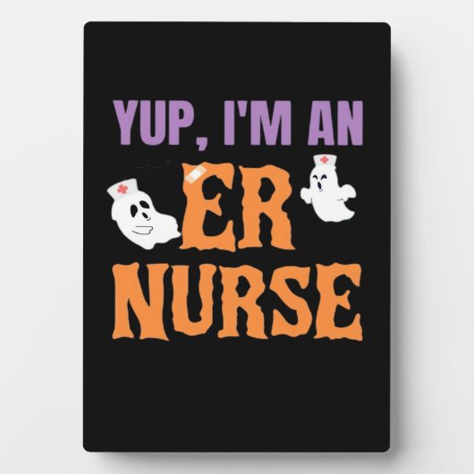 ER Nurse Boo Crew Emergency Room Nurse Halloween C Fotoplatte (Vorderseite)