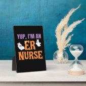 ER Nurse Boo Crew Emergency Room Nurse Halloween C Fotoplatte (Seite)