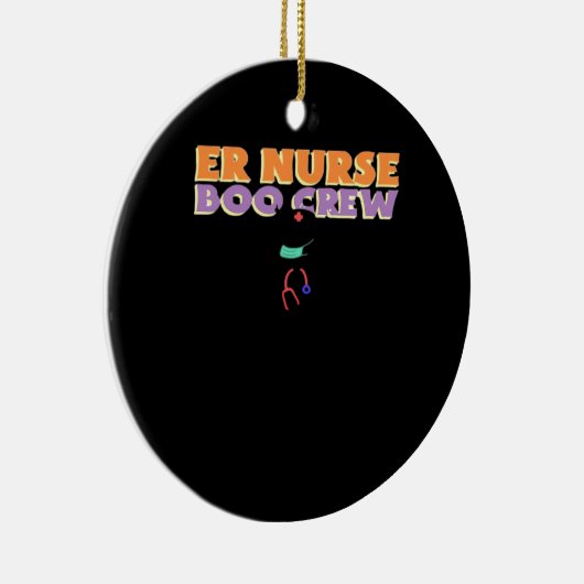 ER Nurse Boo Crew Emergency Room Nurse Halloween C Keramik Ornament (Rechts)