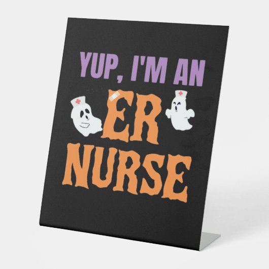 ER Nurse Boo Crew Emergency Room Nurse Halloween C Sockelschild (Vorderseite)