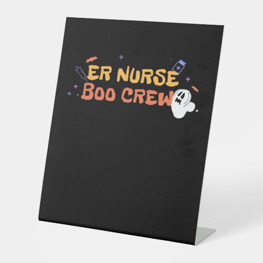 ER Nurse Boo Crew Emergency Room Nurse Halloween C Sockelschild (Vorderseite)