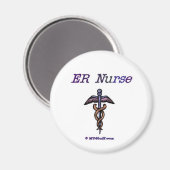 ER Nurse Caduceus Magnet (Vorderseite/Rückseite)