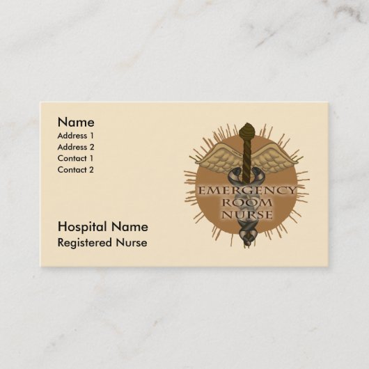 ER Nurse Caduceus Terminkarte (Vorderseite)
