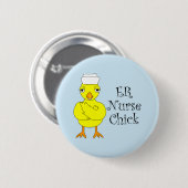 ER Nurse Chick Button (Vorne & Hinten)