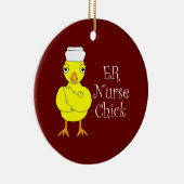 ER Nurse Chick Keramik Ornament (Rechts)