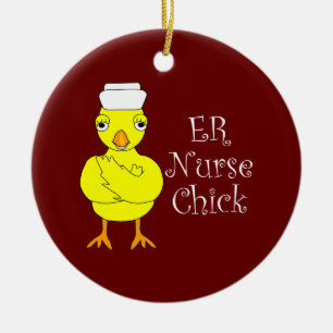 ER Nurse Chick Keramik Ornament