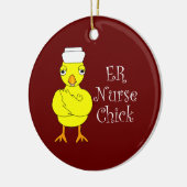 ER Nurse Chick Keramik Ornament (Links)
