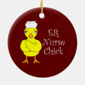 ER Nurse Chick Keramik Ornament (Hinten)