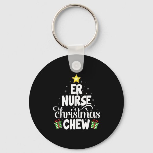 Er Nurse Christmas Crew Funny Nursing Medical Nurs Schlüsselanhänger (Vorderseite)