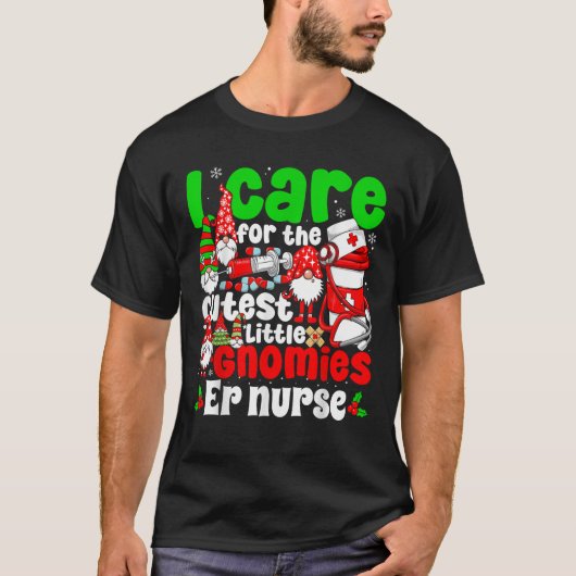 ER Nurse Christmas Cutest Gnomies Emergency Nurse T-Shirt (Vorderseite)