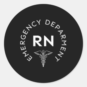 Er Nurse Emergency Department Registrierte Kranken Runder Aufkleber
