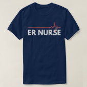 ER NURSE Emergency Room Nursing RN Heartbeat Gesch T-Shirt (Design vorne)