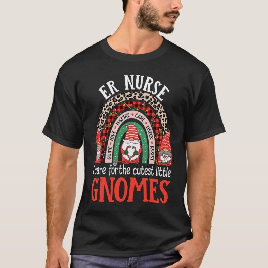 ER Nurse Gnomes Weihnachts-Notkrankenkurse T-Shirt (Vorderseite)