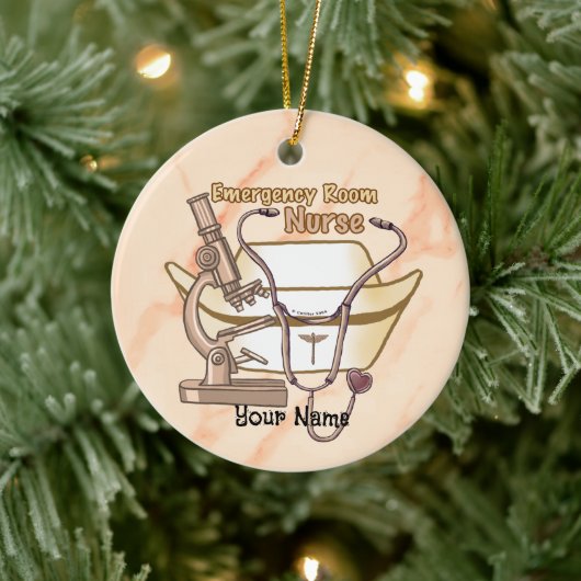 ER Nurse Keramik Ornament (Baum)