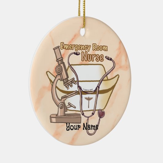 ER Nurse Keramik Ornament (Rechts)