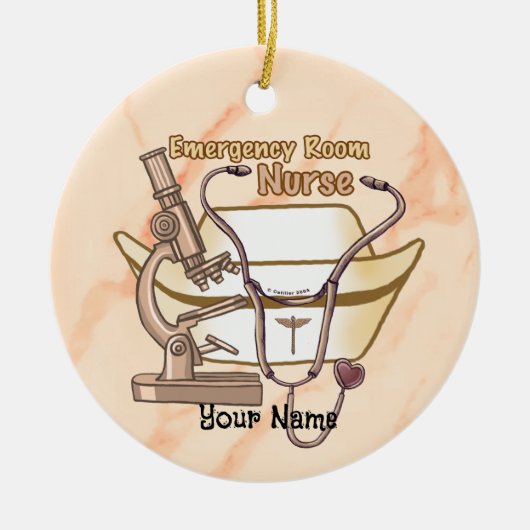 ER Nurse Keramik Ornament (Vorne)