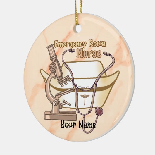 ER Nurse Keramik Ornament (Links)