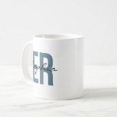 ER Nurse Personalized Name Bold Typography Kaffeetasse (Vorderseite Links)