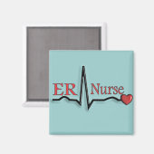 ER Nurse QRS Design Magnet (Vorderseite/Rückseite)
