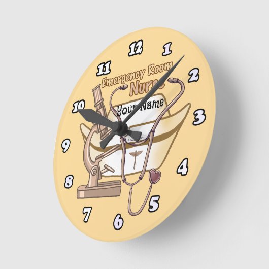 ER Nurse Runde Wanduhr (Winkel)