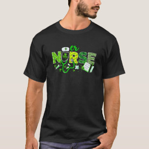 Er Nurse St Patricks Day Liebe Stethoscope Rn Nurs T-Shirt