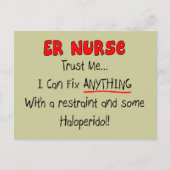 ER Nurse "Trust Me" Funny T - Shirt & Gifts Postkarte (Vorderseite)