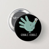 ER Nurse Turkey Gobble Squad ER Nurse Erntedank Button (Vorne & Hinten)