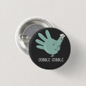 ER Nurse Turkey Gobble Squad ER Nurse Erntedank Button (Vorne & Hinten)