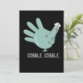 ER Nurse Turkey Gobble Squad ER Nurse Erntedank Einladung (Stehend Vorderseite)