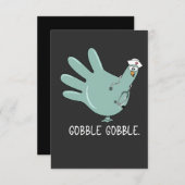 ER Nurse Turkey Gobble Squad ER Nurse Erntedank Einladung (Vorne/Hinten)