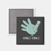 ER Nurse Turkey Gobble Squad ER Nurse Erntedank Magnet (Vorderseite/Rückseite)