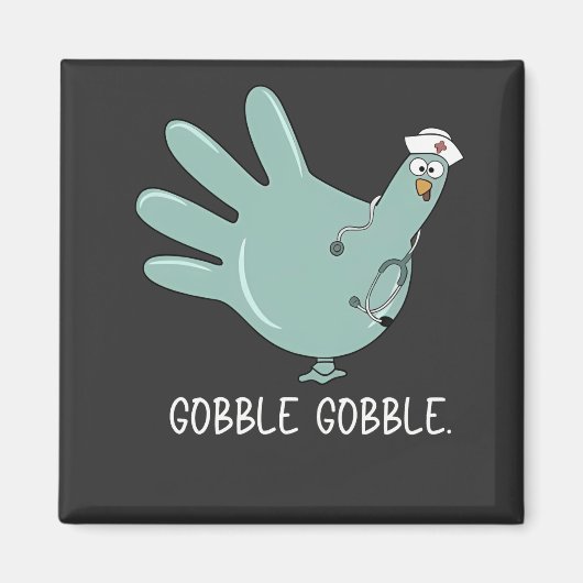 ER Nurse Turkey Gobble Squad ER Nurse Erntedank Magnet (Vorne)