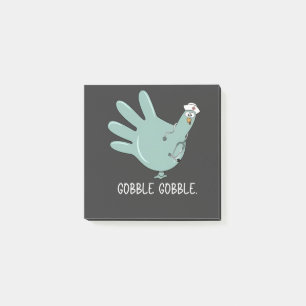 ER Nurse Turkey Gobble Squad ER Nurse Erntedank Post-it Klebezettel